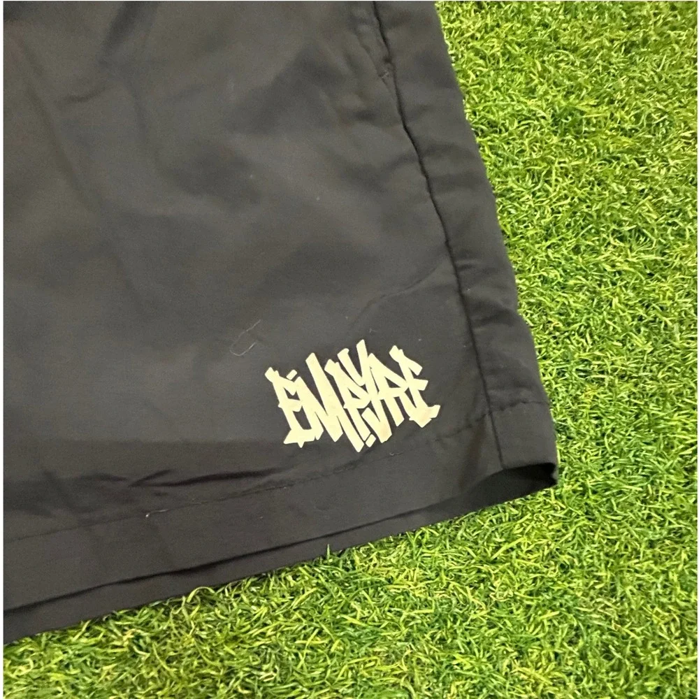 Empyre Mens Black Graffiti Logo Swim Shorts Trunks Size M
